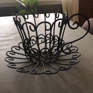 metal wicker tea cup